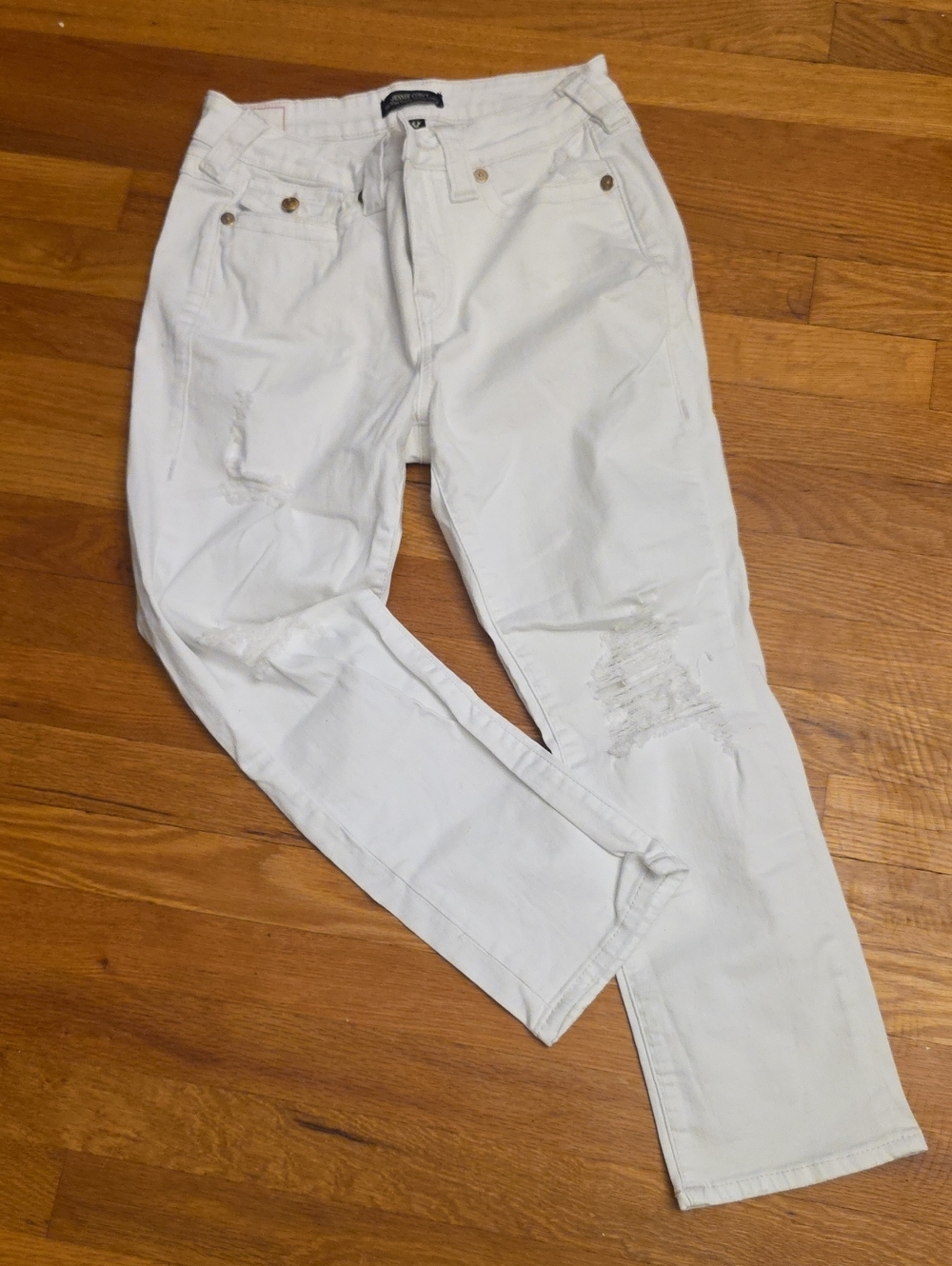 White Mid Rise Super Skinny Capri True Religion Jeans Size 29